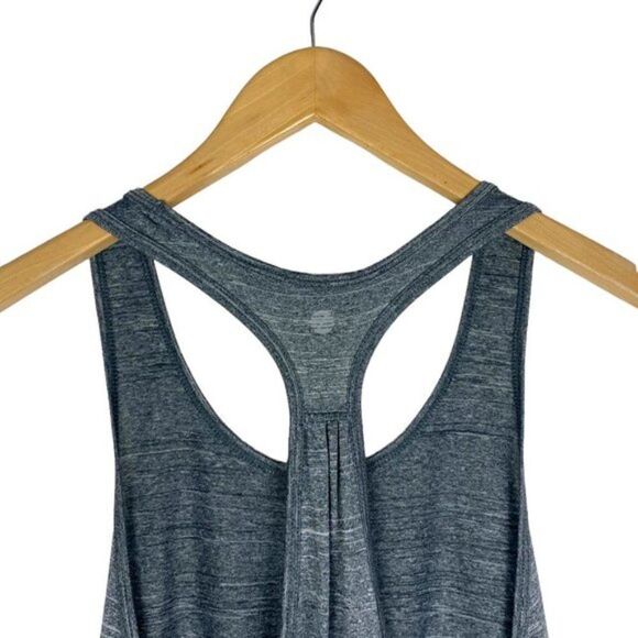 Z BY Zella Women's Grey Heather Racerback Round Hem Yoga Athletic Tank Top US M - Picture 4 of 9